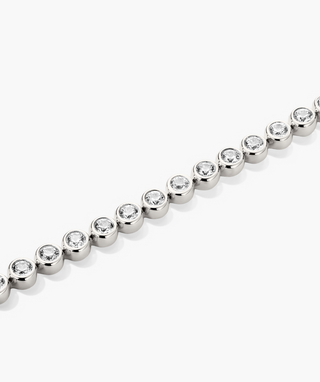 Round Cut Bezel Lab Grown Diamond Tennis Bracelet
