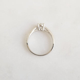 0.50 CT Round Cut Pave Moissanite Engagement Ring