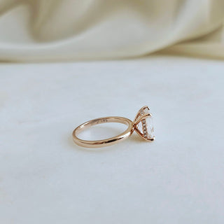 3.0 CT  Emerald Cut Hidden Halo Moissanite Engagement Ring