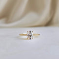 2.0 CT Oval Cut Solitaire Moissanite Engagement Ring
