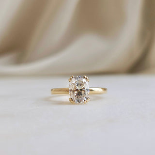 1.50 CT  Elongated Cushion Cut Solitaire Moissanite Engagement Ring