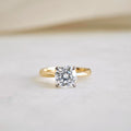 2.0 CT Round Cut Solitaire Moissanite Engagement Ring