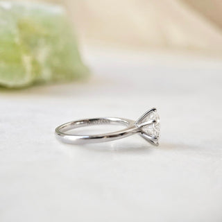 2.0 CT Round Cut Solitaire Moissanite Engagement Ring