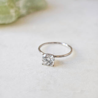2.0 CT Cushion Cut Solitaire Moissanite Engagement Ring