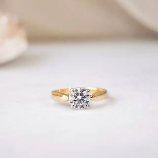 1.20 CT Round Cut Solitaire Moissanite Engagement Ring