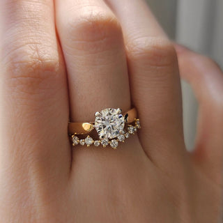 1.20 CT Round Cut Solitaire Moissanite Engagement Ring