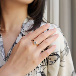 1.20 CT Round Cut Solitaire Moissanite Engagement Ring