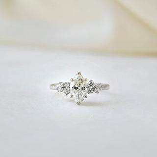 1.01 CT Marquise Cut Three Stone Moissanite Engagement Ring