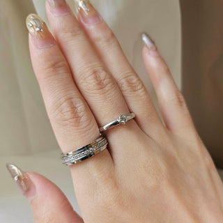 0.10 CT Round Bezel Solitaire Moissanite Engagement Ring