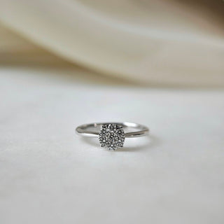 0.58 CT Round Solitaire Moissanite Engagement Rin