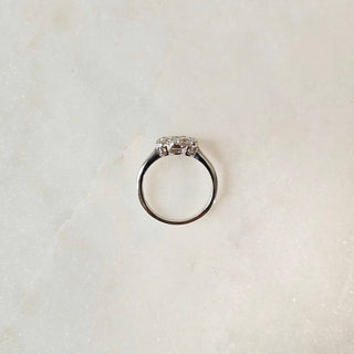 0.74 CT Round Cluster Moissanite Engagement Ring