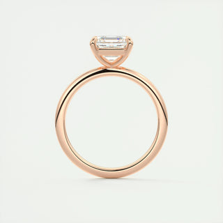 2ct Asscher F- VS1 Diamond Solitaire Engagement Ring - violetjewels