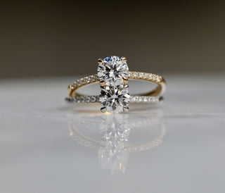 0.85 CT Round Solitaire CVD E/VS1 Diamond Engagement Ring - violetjewels
