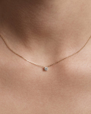 0.25 TCW Round Moissanite Diamond Solitaire Necklace