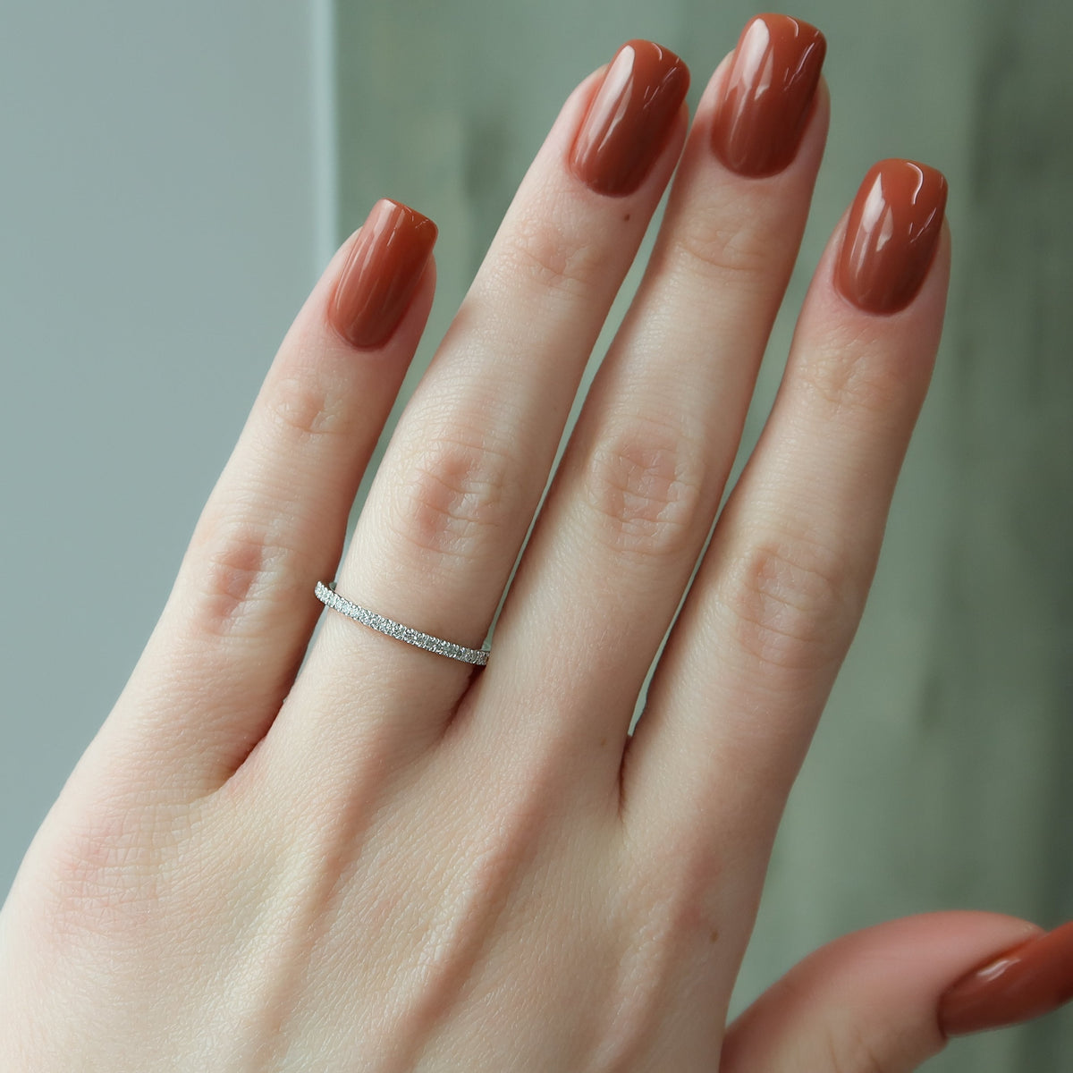 Round diamond half eternity wedding band – timeless elegance with continuous sparkle