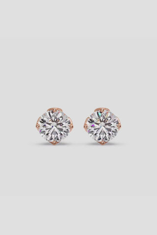 1.0 TCW Round Moissanite Diamond Solitaire Stud Earrings - violetjewels