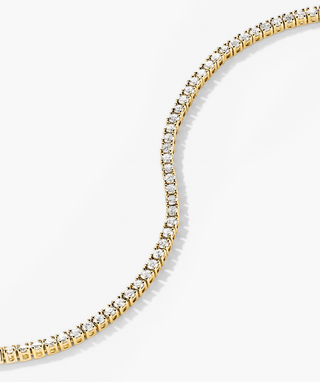 Round Lab Grown Diamond Tennis Necklace