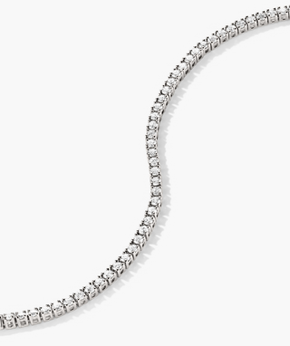 Round Lab Grown Diamond Tennis Necklace