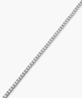 Round Lab Grown Diamond Tennis Necklace