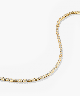 Round Cut Bezel Lab Grown Diamond Tennis Bracelet