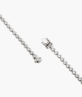 Round Cut Bezel Lab Grown Diamond Tennis Bracelet
