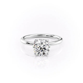 2.0 CT Round F/VS1 CVD Diamond Solitaire Engagement Ring - violetjewels