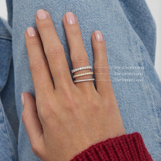 0.50 TCW Round Lab Grown Diamond Eternity Wedding Band