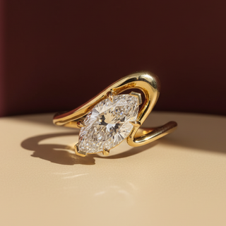 1.50 - 3.50 CT Marquise  Lab Grown Diamond unique Engagement ring