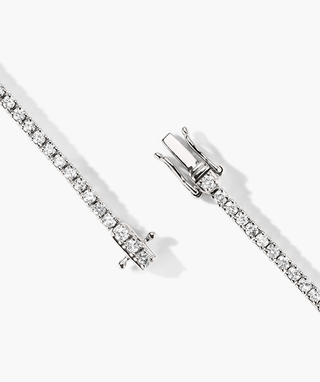 Round Lab Grown Diamond Tennis Necklace