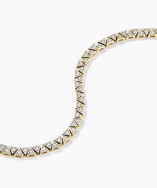 Round Cut Bezel Lab Grown Diamond Tennis Bracelet
