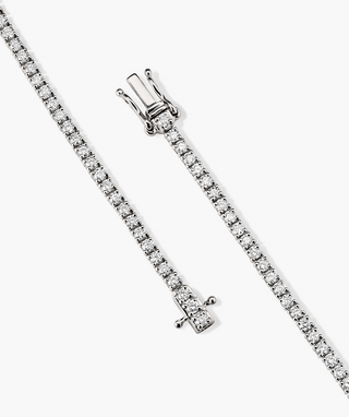 Round Lab Grown Diamond Tennis Necklace