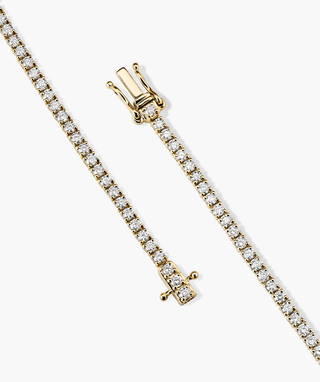 Round Lab Grown Diamond Tennis Necklace