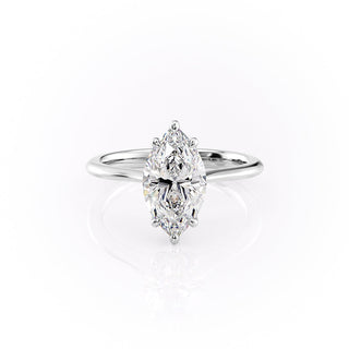 2.50 CT Marquise F/VS1 CVD Diamond Solitaire Engagement Ring - violetjewels
