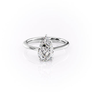 1.50 CT Pear F/VS1 CVD Diamond Solitaire Engagement Ring - violetjewels