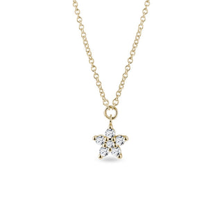 0.10 TCW Round Moissanite Diamond Star Pendent Necklace - violetjewels
