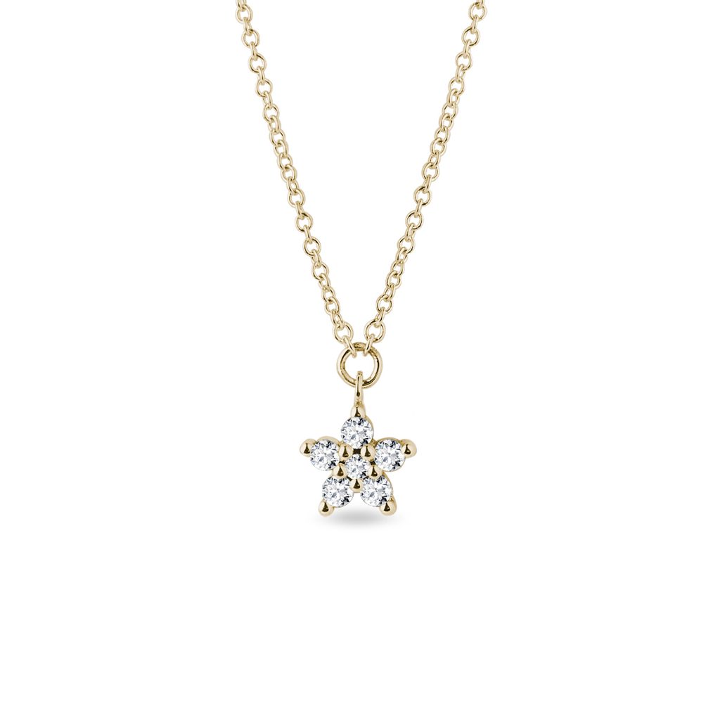 0.10 TCW Round Moissanite Diamond Star Pendent Necklace - violetjewels