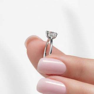 1.0 -3.0 CT Oval CVD Diamond Solitaire Engagement Ring