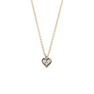 0.60 TCW Round Moissanite Diamond Heart Shaped Pendent Necklace - violetjewels