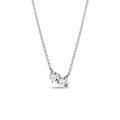 0.35 TCW Round Moissanite Diamond Two Stones Pendent Necklace - violetjewels