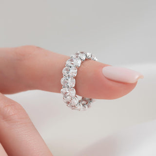 6.50 TCW Oval Diamond Full Eternity Wedding Band