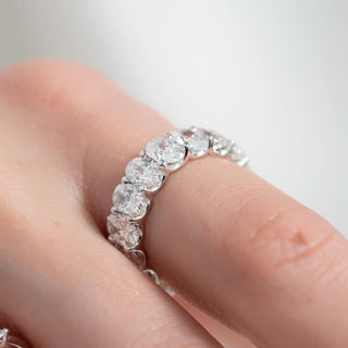 6.50 TCW Oval Diamond Full Eternity Wedding Band