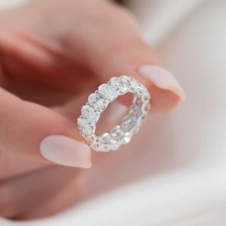 6.50 TCW Oval Diamond Full Eternity Wedding Band