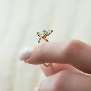 1.50-3.50 CT Pear CVD Diamond Solitaire Engagement Ring