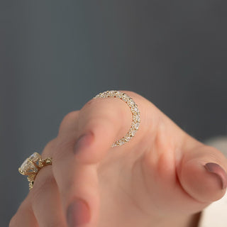 3.30 TCW Oval Diamond Full Eternity Wedding Band