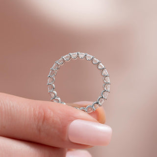 5.0 TCW Emerald Diamond Full Eternity Wedding Band