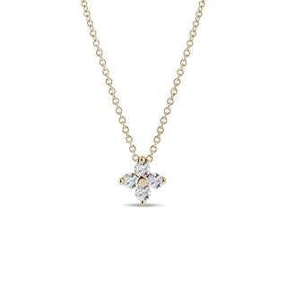 0.26 TCW Round Moissanite Diamond Leaf clover Pendent Necklace - violetjewels