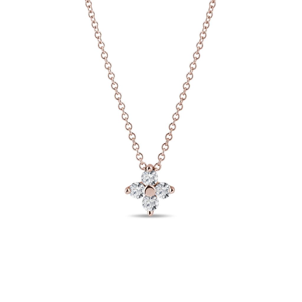 0.26 TCW Round Moissanite Diamond Leaf clover Pendent Necklace - violetjewels