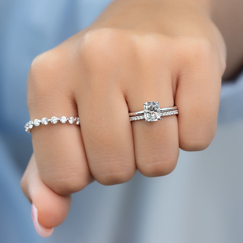 Round diamond half eternity wedding band – timeless elegance with continuous sparkle