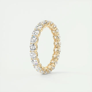 2.1 CT Round Diamond Full Eternity Wedding Band With EF- VVS Clarity - violetjewels