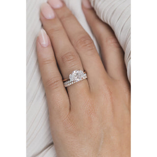 3.50 CT Oval Solitaire Moissanite Engagement Ring - violetjewels